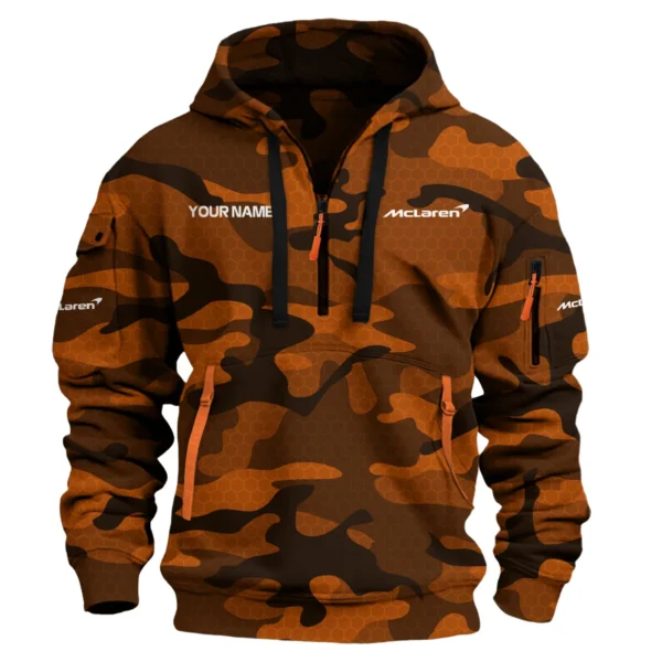 McLaren Exclusive Logo Hoodie Half Zipper Car QTCAR180605A1MCL - Orange