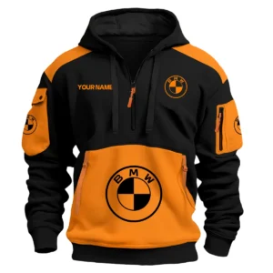 BMW Car Exclusive Logo Hoodie Half Zipper QTCAR180605A2BMW - Orange