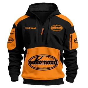 Pagani Car Exclusive Logo Hoodie Half Zipper QTCAR180605A2PAG - Orange