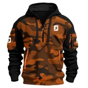 FootJoy Exclusive Logo Hoodie Half Zipper Golf QTGF210525A4FJ - Orange