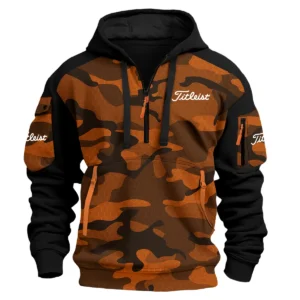 Titleist Exclusive Logo Hoodie Half Zipper Golf QTGF210525A4TL - Orange