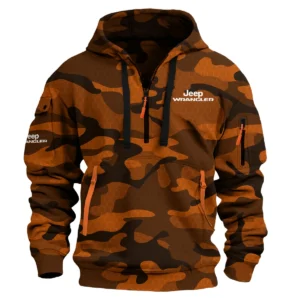 Jeep Wrangler Exclusive Logo Hoodie Half Zipper QTUT160525A1JWR - Orange