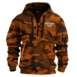 Nissan Titan Exclusive Logo Hoodie Half Zipper QTUT160525A1NTI - Orange