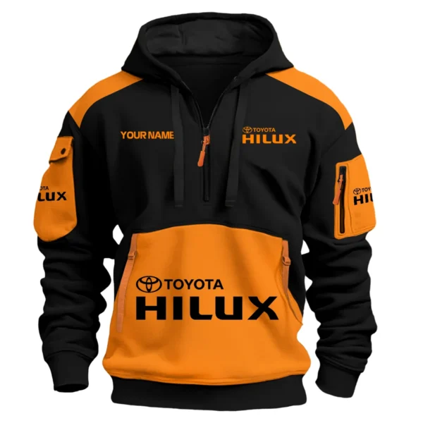 Toyota Hilux Ute Exclusive Logo Hoodie Half Zipper QTUT160525A2TH - Orange