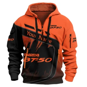 Mazda BT-50 Ute Exclusive Logo Hoodie Half Zipper QTVA170625UTE01MBT - Orange