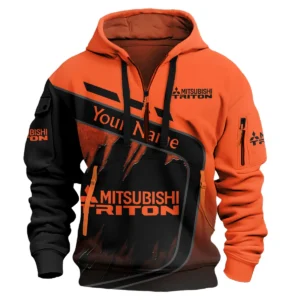 Mitsubishi Triton Ute Exclusive Logo Hoodie Half Zipper QTVA170625UTE01MT - Orange