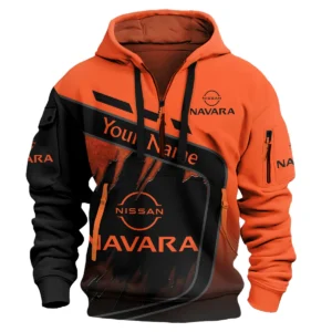 Nissan Navara Ute Exclusive Logo Hoodie Half Zipper QTVA170625UTE01NNA - Orange