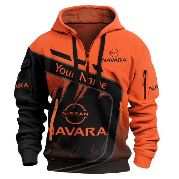 Nissan Navara Ute Exclusive Logo Hoodie Half Zipper QTVA170625UTE01NNA - Orange