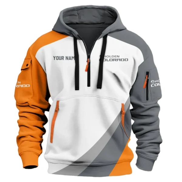 Holden Colorado Ute Exclusive Logo Hoodie Half Zipper QTVA180625UTE02HC - Orange - Image 2