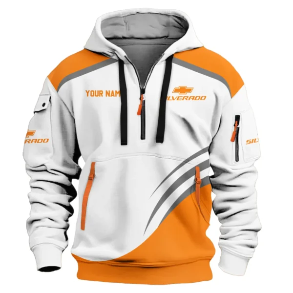 Chevrolet Silverado Ute Exclusive Logo Hoodie Half Zipper QTVA190625UTE03CS - Orange - Image 2