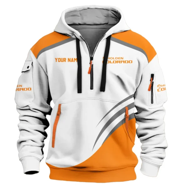 Holden Colorado Ute Exclusive Logo Hoodie Half Zipper QTVA190625UTE03HC - Orange - Image 2