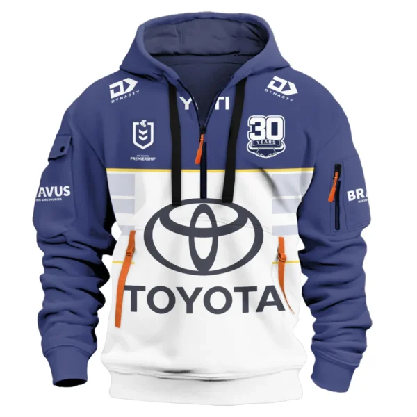 North Queensland Cowboys NRL Exclusive Logo Hoodie Half Zipper QTVA050625NRL01NQL-HDF - Image 2