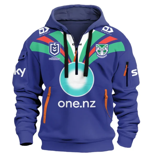 NZ Warriors NRL Exclusive Logo Hoodie Half Zipper QTVA050625NRL01NZL-HDF - Image 2