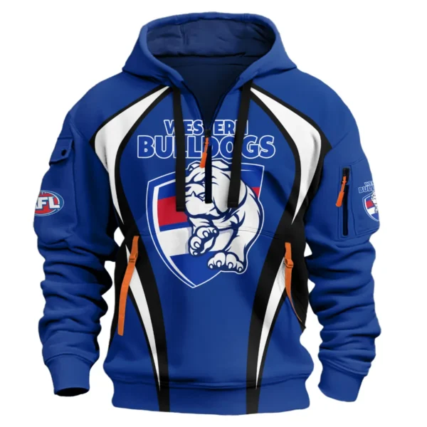 Western Bulldogs AFL Exclusive Logo Hoodie Half Zipper QTVA250625AFL03WB-HDF - Image 2