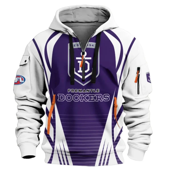 Fremantle Dockers AFL Exclusive Logo Hoodie Half Zipper QTVA280625AFL05FRE-HDF - Image 2