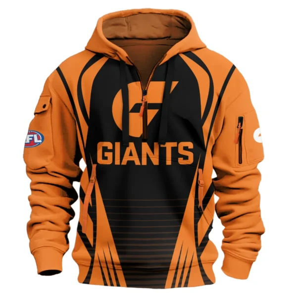 GWS Giants AFL Exclusive Logo Hoodie Half Zipper QTVA280625AFL05GWS-HDF - Image 2