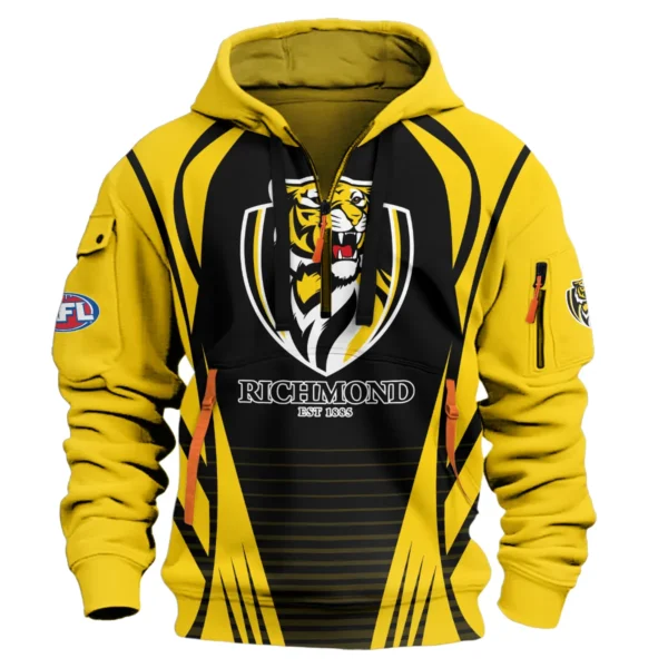 Richmond Tigers AFL Exclusive Logo Hoodie Half Zipper QTVA280625AFL05RICH-HDF - Image 2