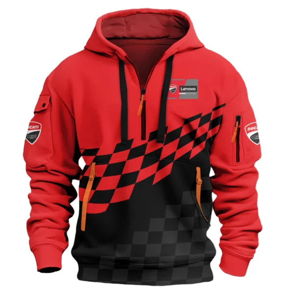 Ducati Lenovo Team Exclusive Logo Hoodie Half Zipper QTVAGP100625A11DUC-HDF - Image 2