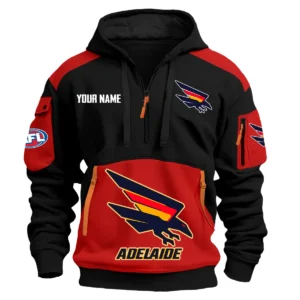 Adelaide Crows Australian Football League Exclusive Logo Hoodie Half Zipper HOAFL190525A01ADEL - Red