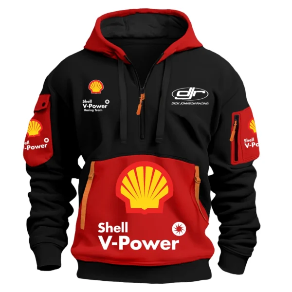Dick Johnson Racing Team 2025 Supercars Championship Exclusive Logo Hoodie Half Zipper HOSPC120625A01SHEHDF - Red