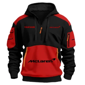 McLaren Car Exclusive Logo Hoodie Half Zipper QTCAR180605A2MCL - Red
