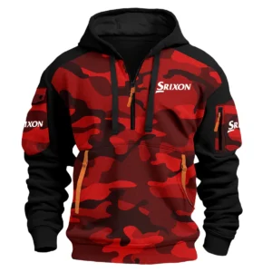 Srixon Exclusive Logo Hoodie Half Zipper Golf QTGF210525A4SR - Red