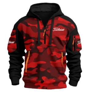 Titleist Exclusive Logo Hoodie Half Zipper Golf QTGF210525A4TL - Red