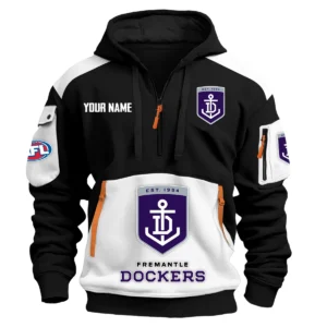 Fremantle Dockers Australian Football League Exclusive Logo Hoodie Half Zipper HOAFL190525A01FRE - White