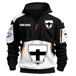 St Kilda Saints Australian Football League Exclusive Logo Hoodie Half Zipper HOAFL190525A01STK - White