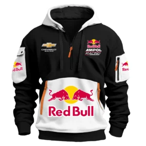 Red Bull Ampol Racing Team 2025 Supercars Championship Exclusive Logo Hoodie Half Zipper HOSPC120625A01RBHDF - White