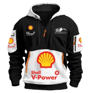 Dick Johnson Racing Team 2025 Supercars Championship Exclusive Logo Hoodie Half Zipper HOSPC120625A01SHEHDF - White