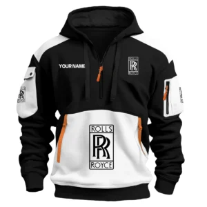Rolls-Royce Car Exclusive Logo Hoodie Half Zipper QTCAR180605A2ROL - White