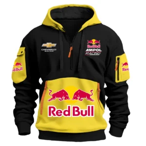 Red Bull Ampol Racing Team 2025 Supercars Championship Exclusive Logo Hoodie Half Zipper HOSPC120625A01RBHDF - Yellow