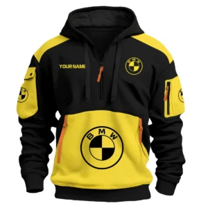 BMW Car Exclusive Logo Hoodie Half Zipper QTCAR180605A2BMW - Yellow