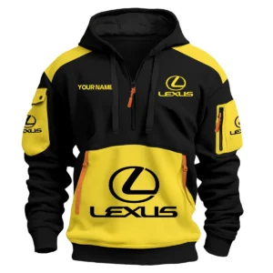 Lexus Car Exclusive Logo Hoodie Half Zipper QTCAR180605A2LEX - Yellow