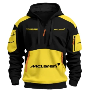 McLaren Car Exclusive Logo Hoodie Half Zipper QTCAR180605A2MCL - Yellow