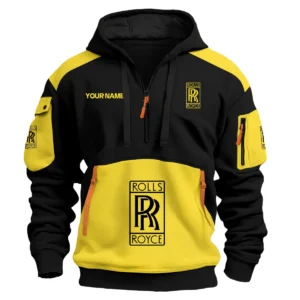Rolls-Royce Car Exclusive Logo Hoodie Half Zipper QTCAR180605A2ROL - Yellow