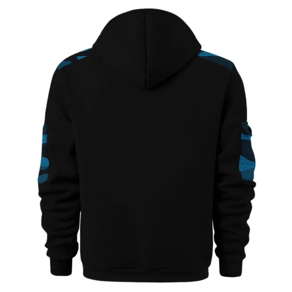Ducati Motorcycles  Exclusive Logo Hoodie Half Zipper QTMT160525A2DUC - Blue - Image 2