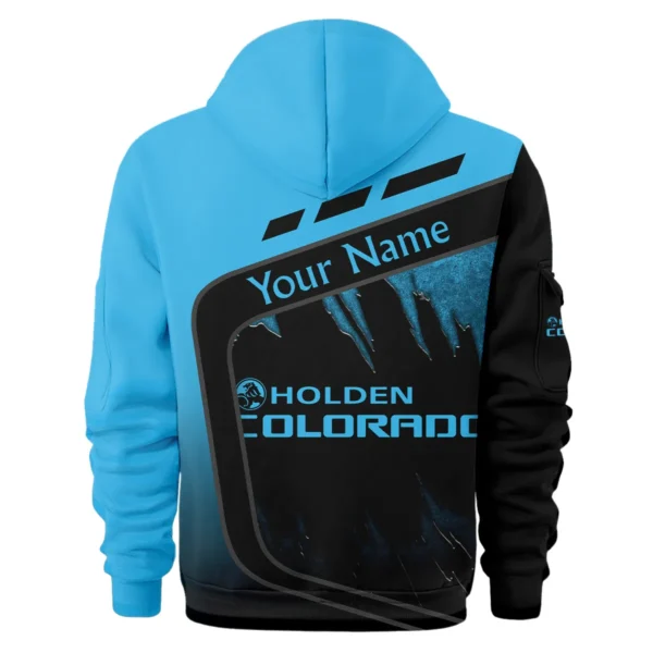 Holden Colorado Ute Exclusive Logo Hoodie Half Zipper QTVA170625UTE01HC - Blue - Image 2