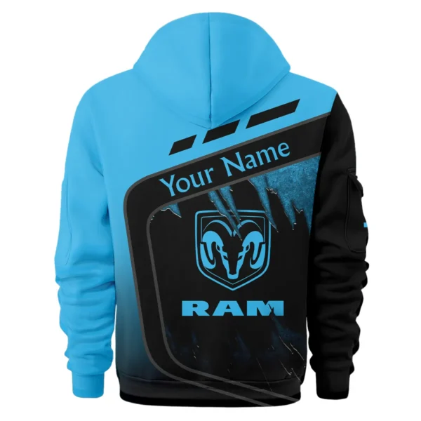 RAM Trucks Ute Exclusive Logo Hoodie Half Zipper QTVA170625UTE01RAM - Blue - Image 2