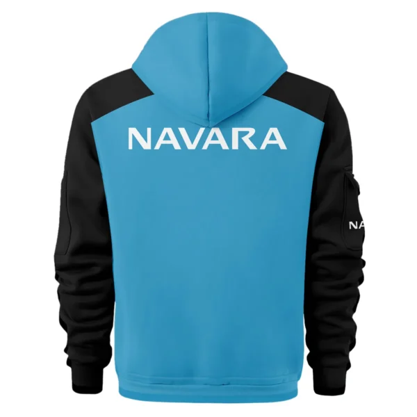 Nissan Navara Ute Exclusive Logo Hoodie Half Zipper QTVA210625UTE04NNA - Blue - Image 3