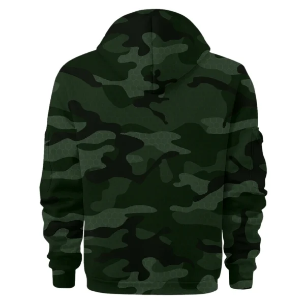 Jeep Wrangler Exclusive Logo Hoodie Half Zipper QTUT160525A1JWR - Dark Green - Image 2