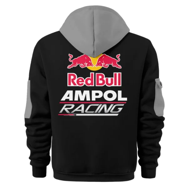 Red Bull Ampol Racing Team 2025 Supercars Championship Exclusive Logo Hoodie Half Zipper HOSPC120625A01RBHDF - Gray - Image 2