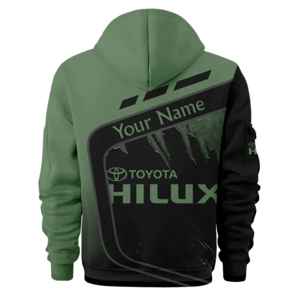 Toyota Hilux Ute Exclusive Logo Hoodie Half Zipper QTVA170625UTE01TH - Green - Image 2