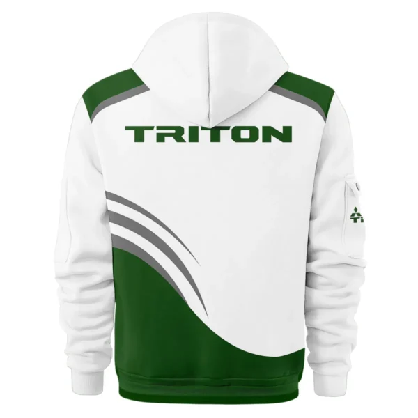 Mitsubishi Triton Ute Exclusive Logo Hoodie Half Zipper QTVA190625UTE03MT - Green - Image 3