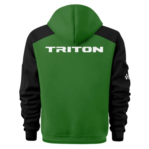 Mitsubishi Triton Ute Exclusive Logo Hoodie Half Zipper QTVA210625UTE04MT - Green - Image 3