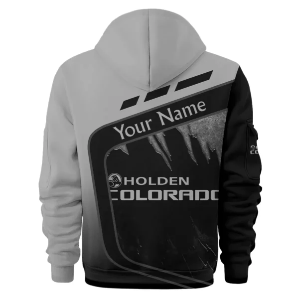 Holden Colorado Ute Exclusive Logo Hoodie Half Zipper QTVA170625UTE01HC - Gray - Image 2