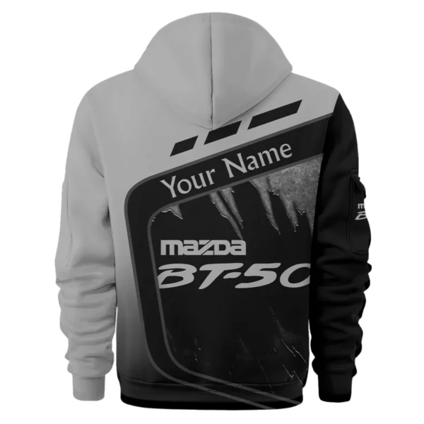 Mazda BT-50 Ute Exclusive Logo Hoodie Half Zipper QTVA170625UTE01MBT - Gray - Image 2