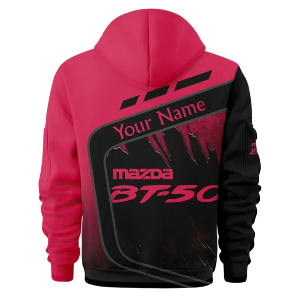 Mazda BT-50 Ute Exclusive Logo Hoodie Half Zipper QTVA170625UTE01MBT - Maroon - Image 2