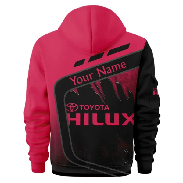 Toyota Hilux Ute Exclusive Logo Hoodie Half Zipper QTVA170625UTE01TH - Maroon - Image 2